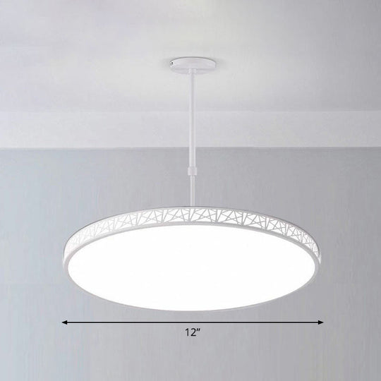 Modern Metallic Hollow-Carved Led Chandelier For Conference Room Lighting White / 12 Third Gear
