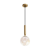 Minimalist Metal Crescent Pendant Light - 3D Printed Moon Shape Single Hanging Lamp