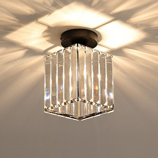 Prismatic Crystal Geometric Flush Mount Ceiling Light - Postmodern Style