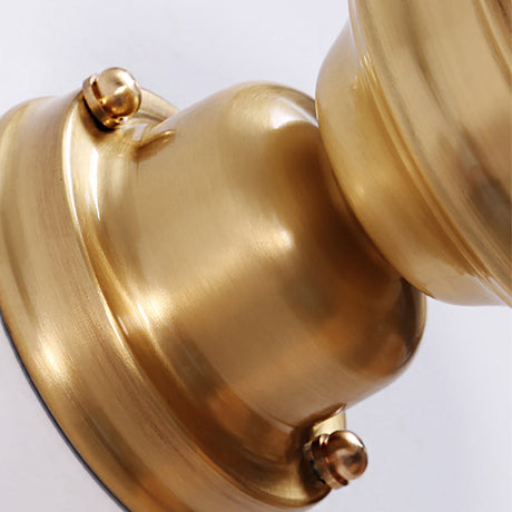 Classic Round White Glass Flush Mount Lamp With Brass 1 Light Ceiling Lighting - For Living Room