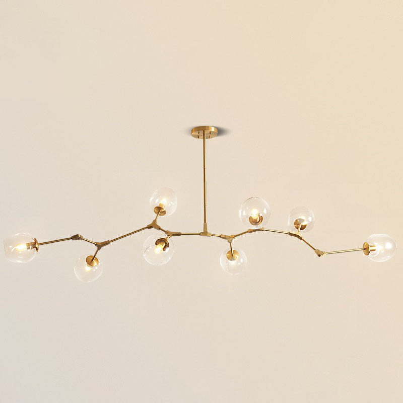 Gold Glass Postmodern Dna Ceiling Light Chandelier For Living Room 8 /