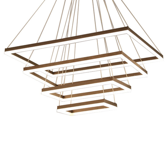 Nordic Style 4-Tier Acrylic Led Coffee Chandelier Light