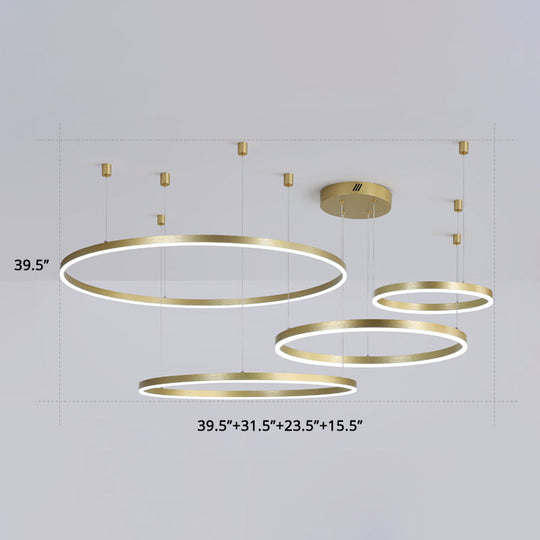 Simplicity Led Loop Chandelier - Tiered Acrylic Pendant Light For Living Room