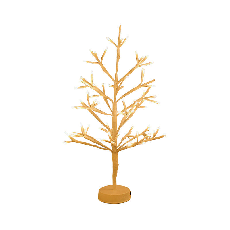 Nordic Style Led Table Lamp: Plastic Tree Nightstand Light For Bedroom