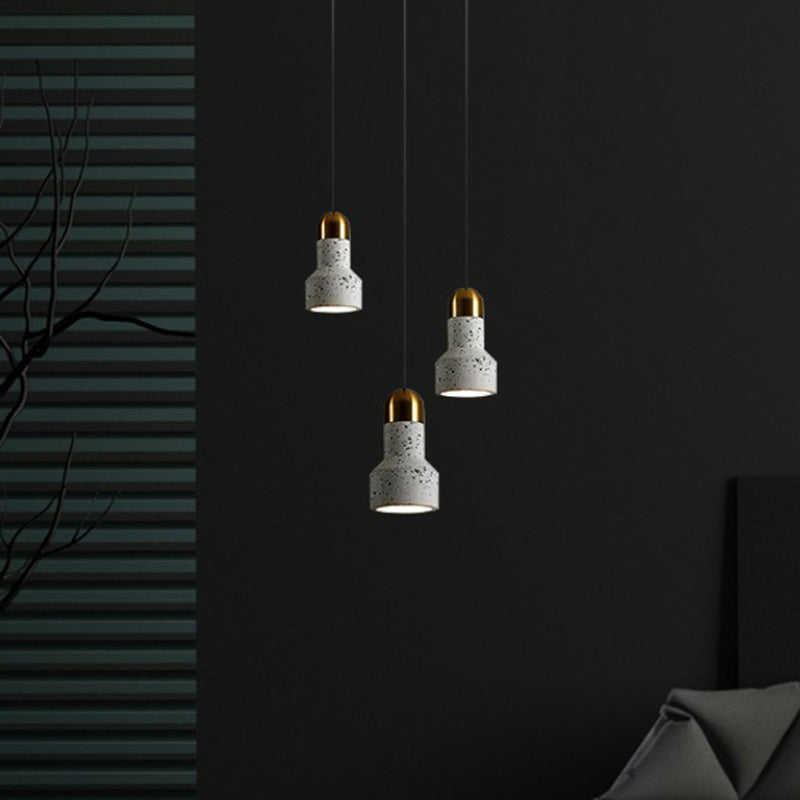 Mini Terrazzo Spotlight Pendant Light For Nordic Dining Room Decor White