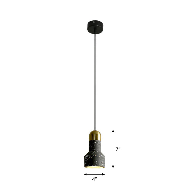 Nordic Style Terrazzo Mini Spotlight Pendant Lighting For Dining Room - 1 Bulb Fixture