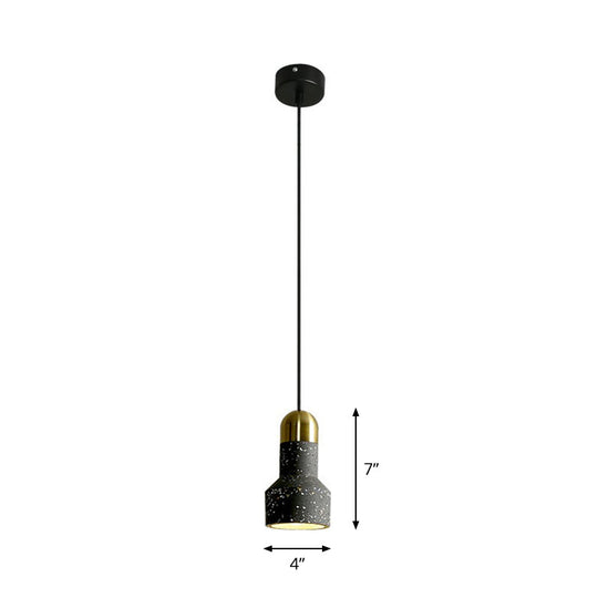 Nordic Style Terrazzo Mini Spotlight Pendant Lighting For Dining Room - 1 Bulb Fixture