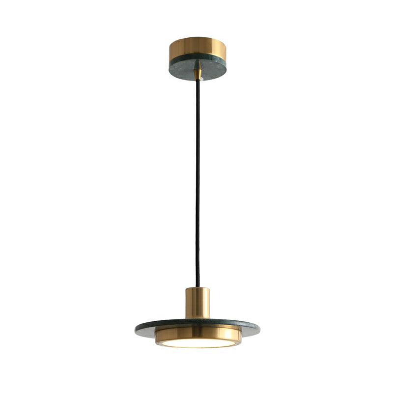 Modern Led Hanging Pendant Lamp With Marble Design- Ideal For Restaurants - 1 Bulb