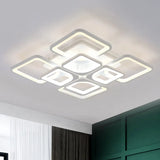 23.5’/27’ Led Bedroom Ceiling Light Semi Flush Mount Fixture With Acrylic Shade In Warm/White