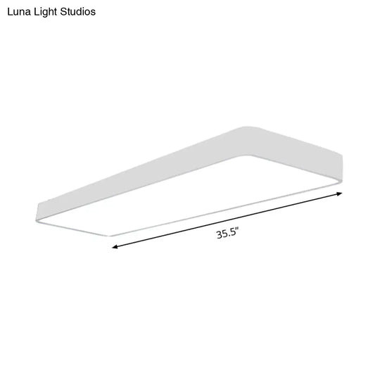 23.5’ Wide Metal Led Ceiling Lamp With Acrylic Diffuser - Flush Mount