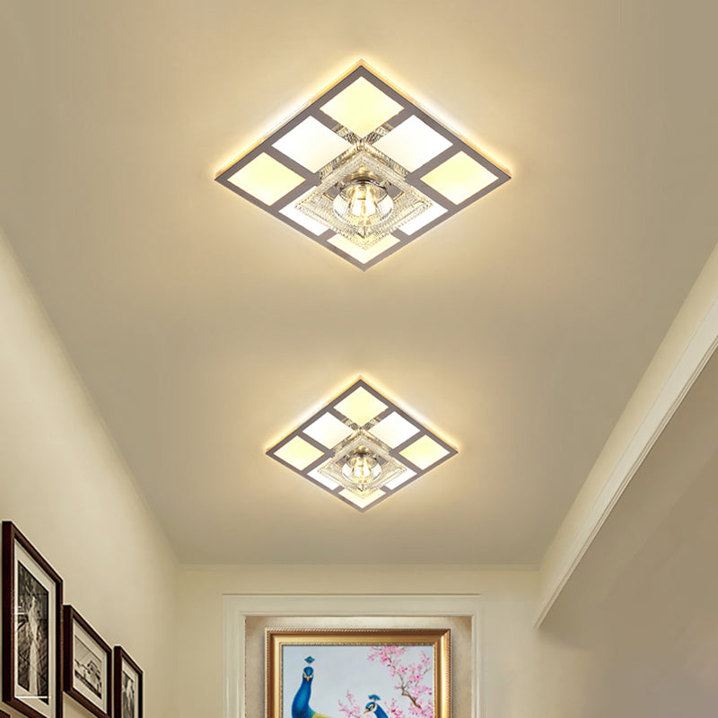 Modern Ultra - Thin Clear Crystal Flushmount Ceiling Spotlight For Corridor