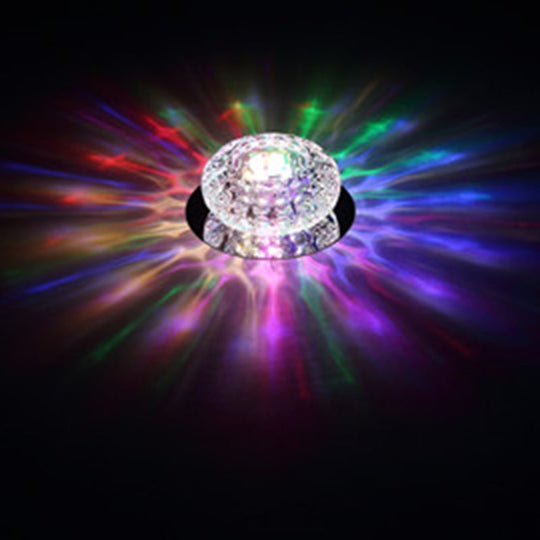 Led Mini Spotlight Ceiling Light With Elegant Crystal Shade - Perfect For Living Room Décor Clear /
