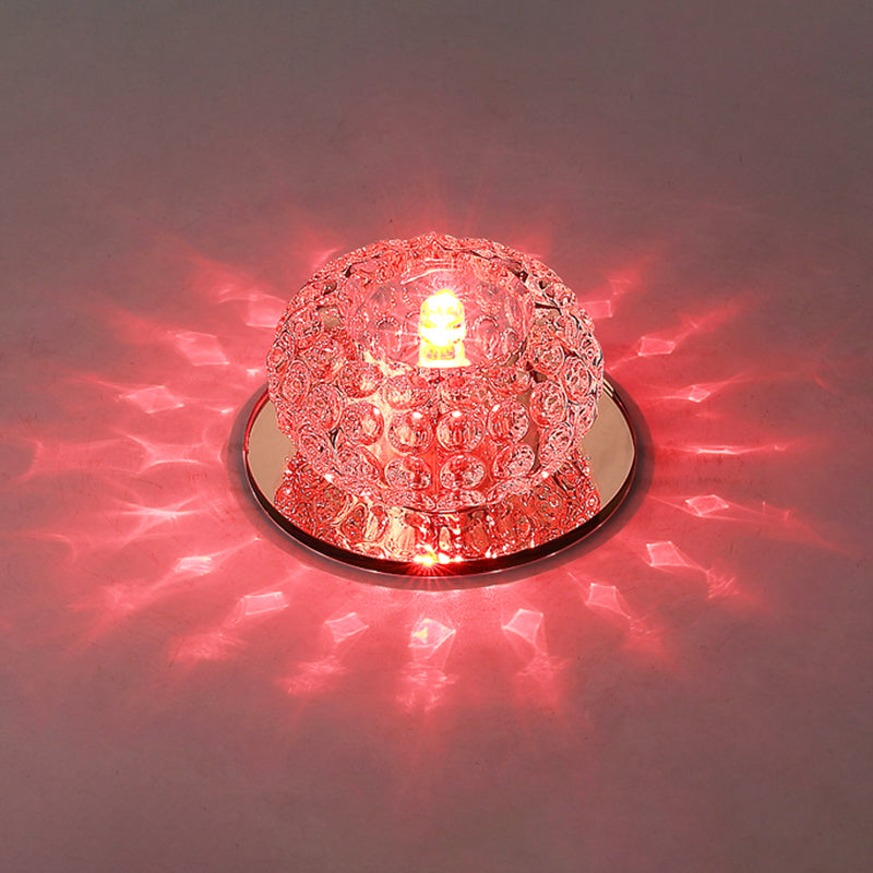 Led Mini Spotlight Ceiling Light With Elegant Crystal Shade - Perfect For Living Room Décor Clear /