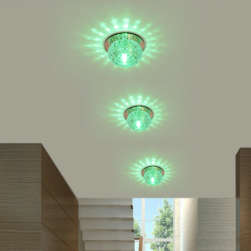 Led Mini Spotlight Ceiling Light With Elegant Crystal Shade - Perfect For Living Room Décor