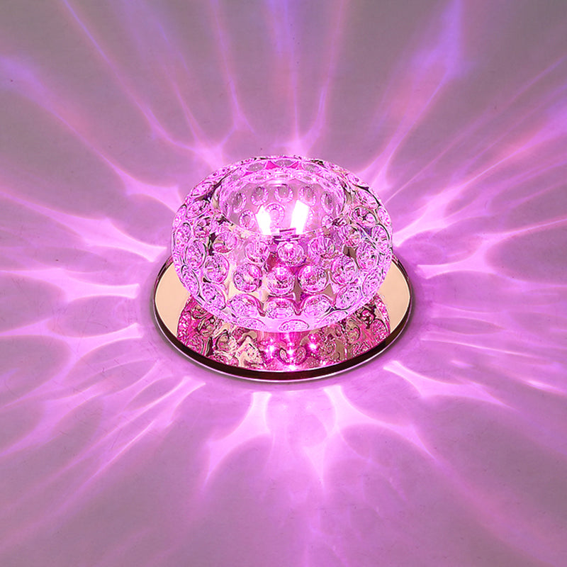 Led Mini Spotlight Ceiling Light With Elegant Crystal Shade - Perfect For Living Room Décor Clear