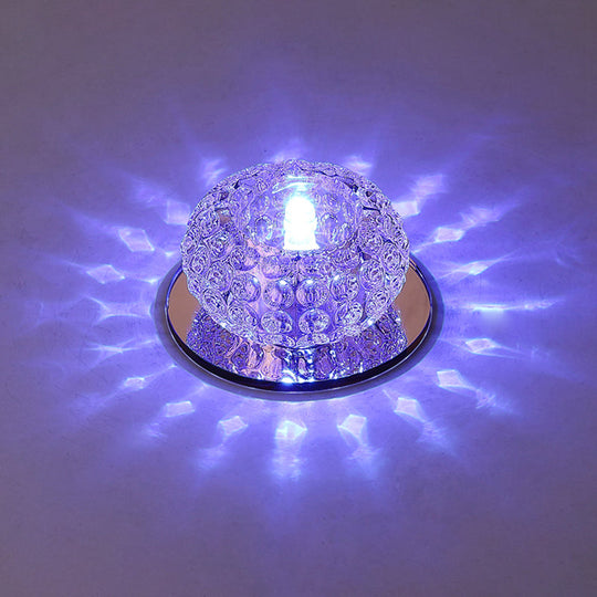 Led Mini Spotlight Ceiling Light With Elegant Crystal Shade - Perfect For Living Room Décor Clear