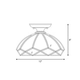 Brass Bowl Shaped Ceiling Fixture With Clear Glass Semi Mount Lighting