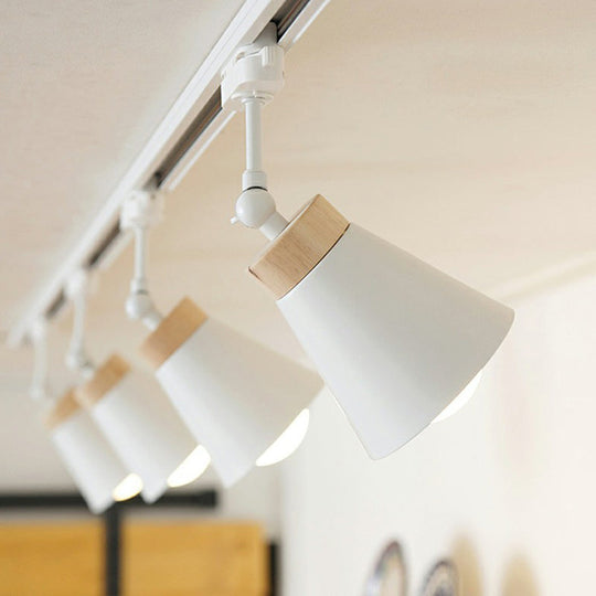 Living Room Semi Flush Mount Lamp With Cone Metal Shade Pendant Lighting