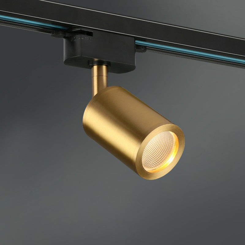 Led Tube Spotlight Track Lighting - Postmodern Metal Black & Gold Semi - Flush Ceiling Light 1 /