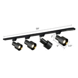 Modern Metal Track Lighting Fixture - Grenade Shaped Design For Living Room 4 / Black