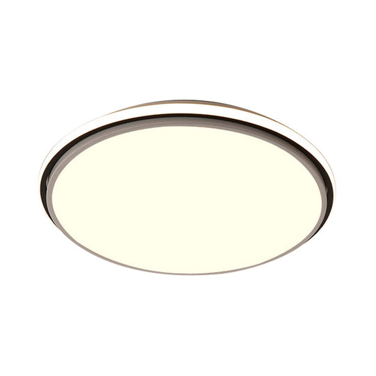 Modern Circular Flush Mount Led Fixture White/Warm Light Acrylic Design - 12’/16’/19.5’ Wide