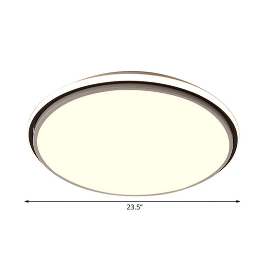 Modern Circular Flush Mount Led Fixture White/Warm Light Acrylic Design - 12/16/19.5 Wide
