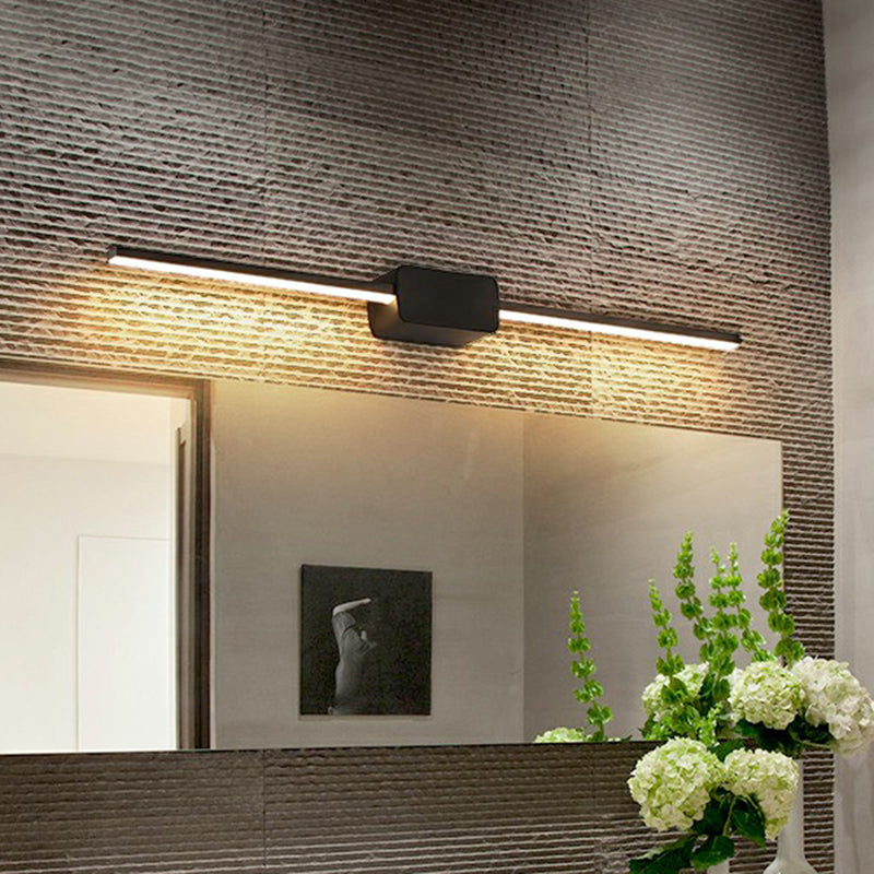 Modern Led Wall-Mounted Vanity Lamp For Bathroom Minimalistic Acrylic Pole Design