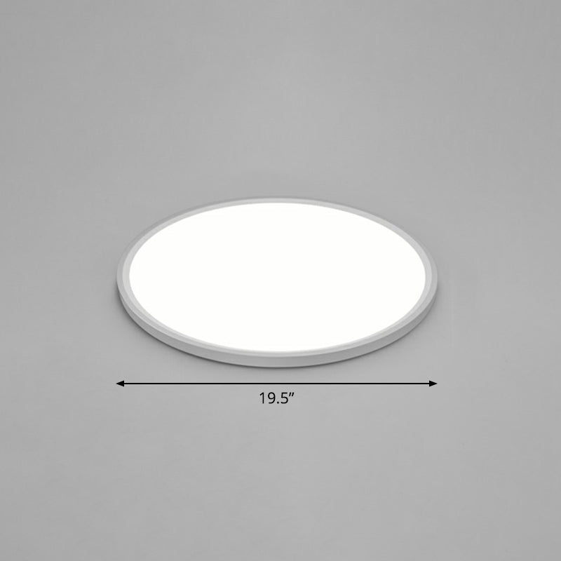Led Ceiling Mount Fixture - Ultrathin & Simple Acrylic Flushmount Lighting In White / 19.5’