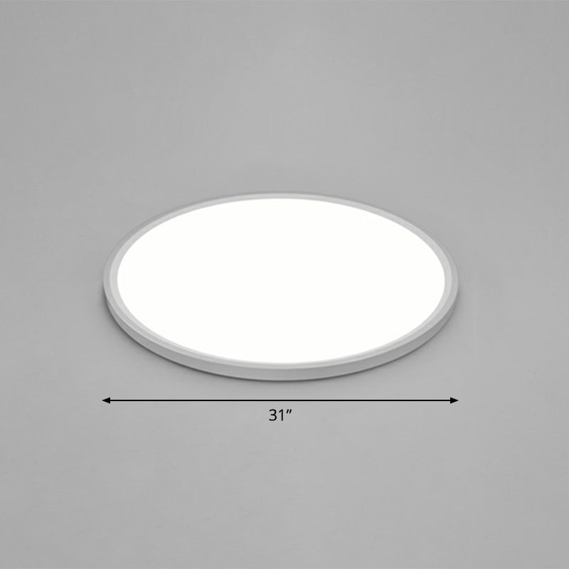 Led Ceiling Mount Fixture - Ultrathin & Simple Acrylic Flushmount Lighting In White / 31’