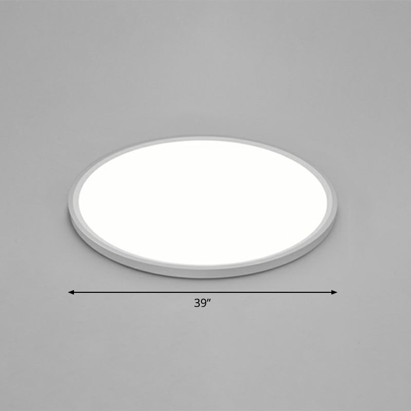 Led Ceiling Mount Fixture - Ultrathin & Simple Acrylic Flushmount Lighting In White / 39’