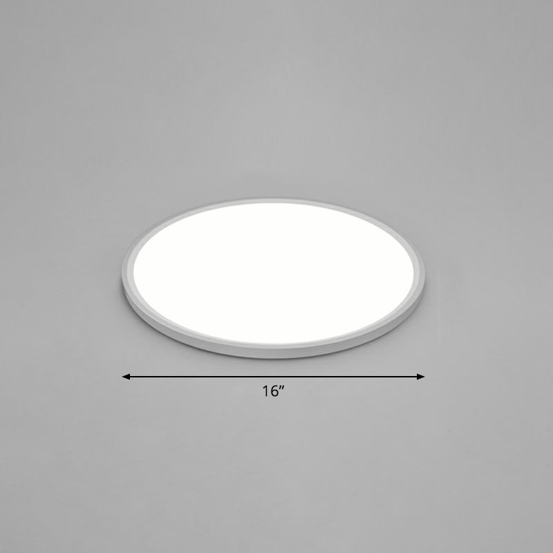 Led Ceiling Mount Fixture - Ultrathin & Simple Acrylic Flushmount Lighting In White / 16’