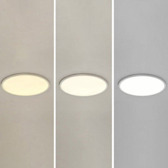 Led Ceiling Mount Fixture - Ultrathin & Simple Acrylic Flushmount Lighting In White / 16’ Third Gear
