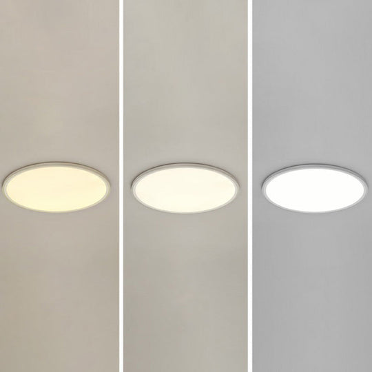 Led Ceiling Mount Fixture - Ultrathin & Simple Acrylic Flushmount Lighting In White / 31’ Third Gear
