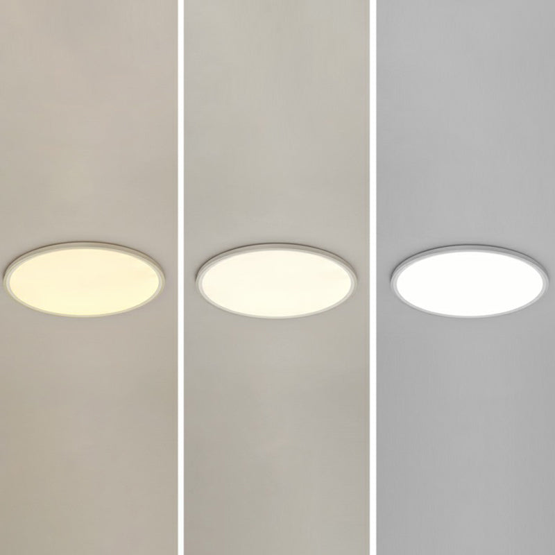 Led Ceiling Mount Fixture - Ultrathin & Simple Acrylic Flushmount Lighting In White / 39’ Third Gear