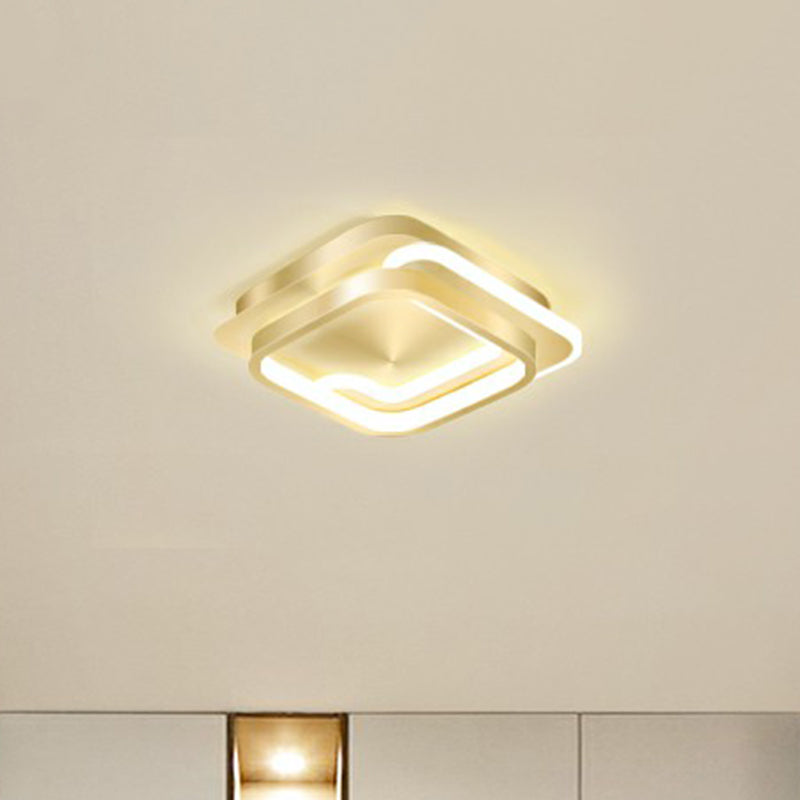Modern Geometric Led Ceiling Light Fixture For Hallway - Minimalist Acrylic Design