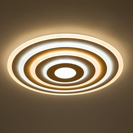 Simple Style Led Flush Ceiling Light For Bedroom - White Acrylic Round Flushmount