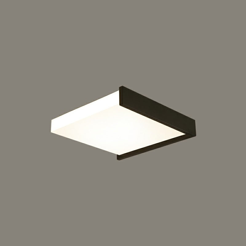 Modern Nordic Led Ceiling Light With Acrylic Square Design In Black And White / 16’ Remote