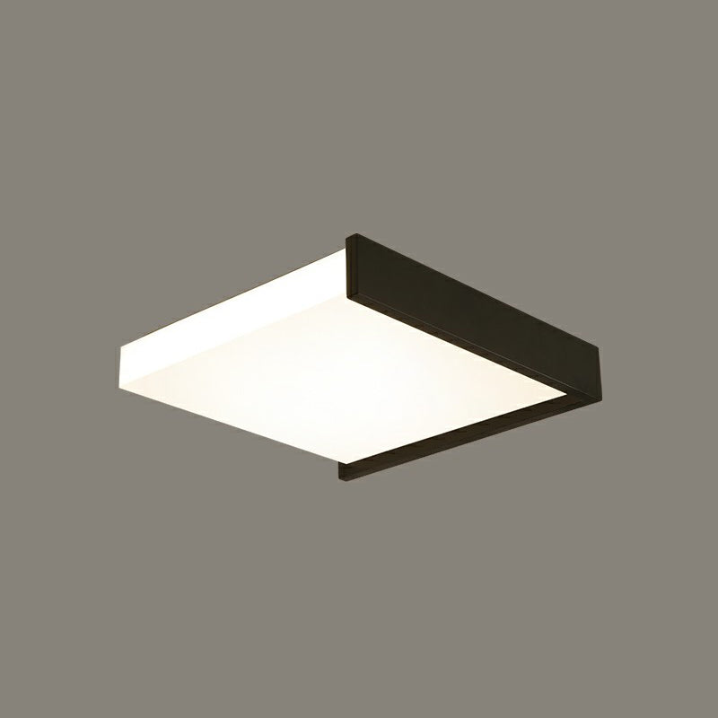 Modern Nordic Led Ceiling Light With Acrylic Square Design In Black And White / 19.5’ Third Gear