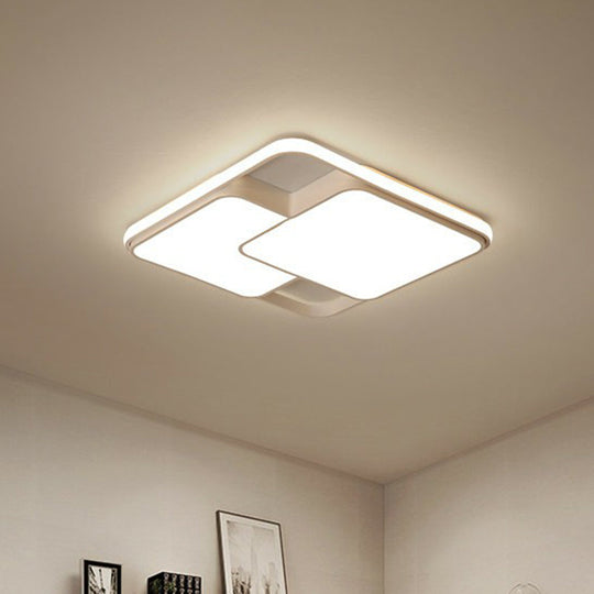 Nordic Acrylic Led Flush-Mount Ceiling Light For Bedrooms - Overlapping Style