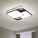 Nordic Acrylic Led Flush-Mount Ceiling Light For Bedrooms - Overlapping Style