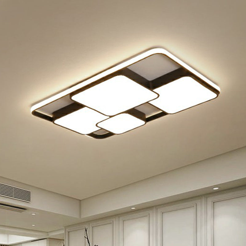 Nordic Acrylic Led Flush - Mount Ceiling Light For Bedrooms - Overlapping Style