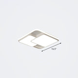 Nordic Acrylic Led Flush-Mount Ceiling Light For Bedrooms - Overlapping Style White / 16.5 Remote