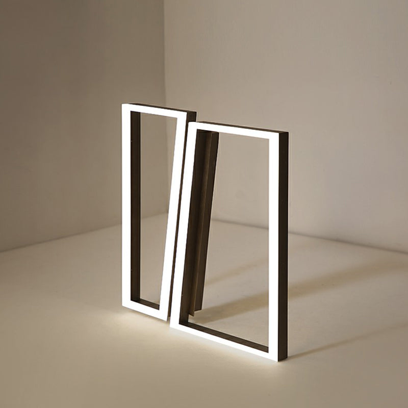 Sleek Metal Led Ceiling Light In Coffee Finish For Living Room