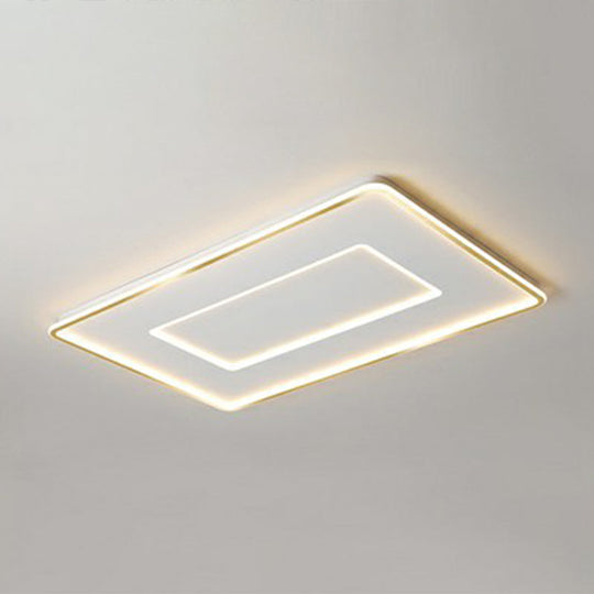 Ultra Thin Acrylic Flush Mount Ceiling Light - Simplicity White Led Lamp For Bedroom / 43