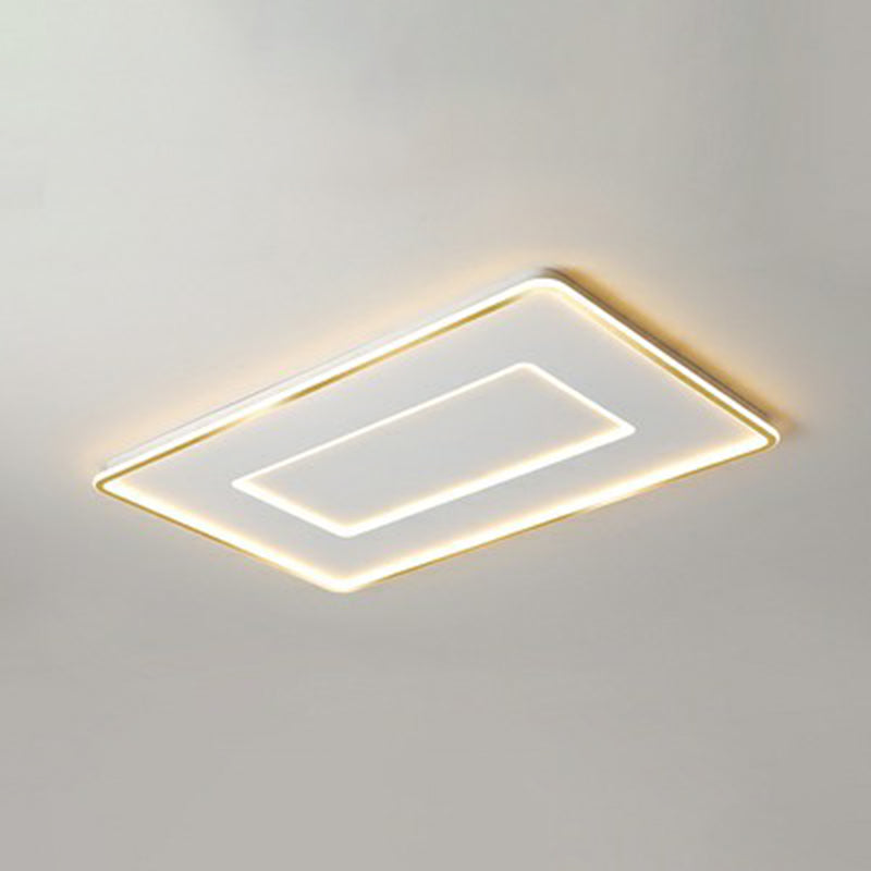 Ultra Thin Acrylic Flush Mount Ceiling Light - Simplicity White Led Lamp For Bedroom / 35.5’