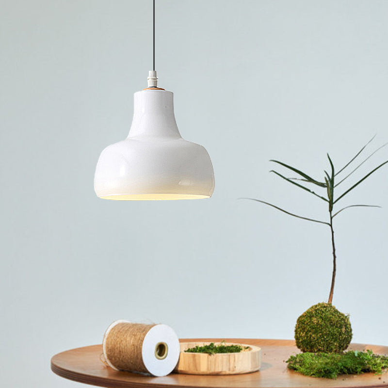 Modern Glass Pendant Lamp With Led Light In White Or Warm Tone - Bowl Cone Saucer Shape /