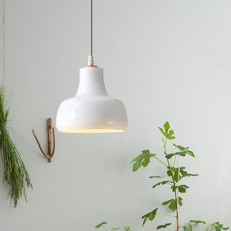 Modern Glass Pendant Lamp With Led Light In White Or Warm Tone - Bowl Cone Saucer Shape
