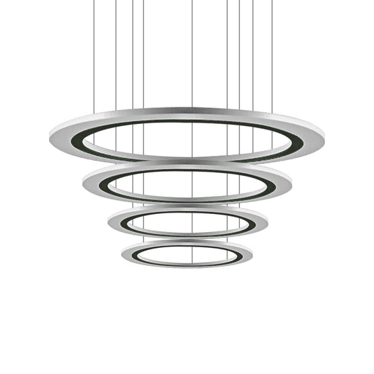 Sleek Acrylic Led Chandelier Pendant Light With Diy Design - Warm/White Ideal For Living Room
