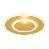 Modern Golden Geometric Flushmount Ceiling Light With Acrylic Led For Stairs