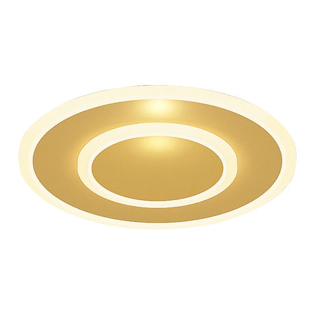 Modern Golden Geometric Flushmount Ceiling Light With Acrylic Led For Stairs